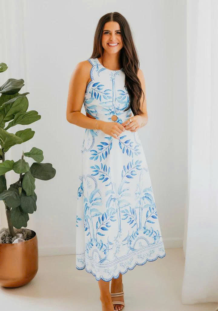 Kyla Printed Midi Dress