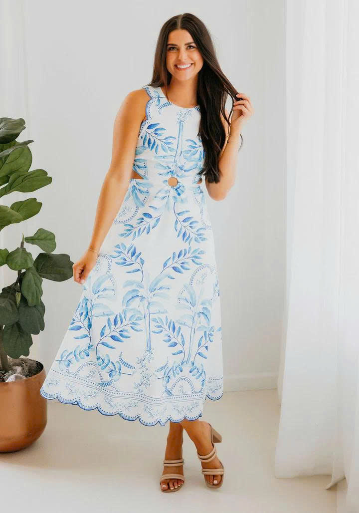 Kyla Printed Midi Dress